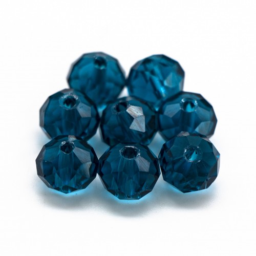 Бусины рондели 8*6мм, морской прозрачный